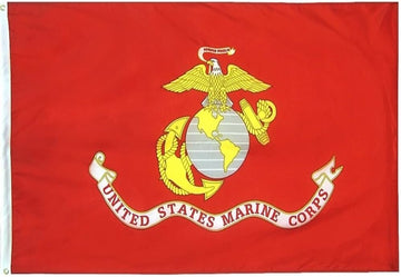 US Marine Corps Flag: 3X5 Ft Officially Licensed. 100% Made in USA Military Flag by Grace Alley. Strong, Long Lasting, and Durable with Brass Grommets.