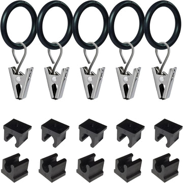 Garden Flag Clips and Stoppers,Tiger Clip with Ring and U Clamp(For 6Mm Rod),Anti Wind Accessories for Garden Flag Holder