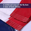 American Flag 5X8, USA Flags for Outdoor Indoor, 420D Heavy Duty Durable, Deluxe Embroidered Stars, Brass Grommets, Sewn Stripes, Vivid Color, Fade Resistant and Waterproof (5X8 FT USA FLAG)