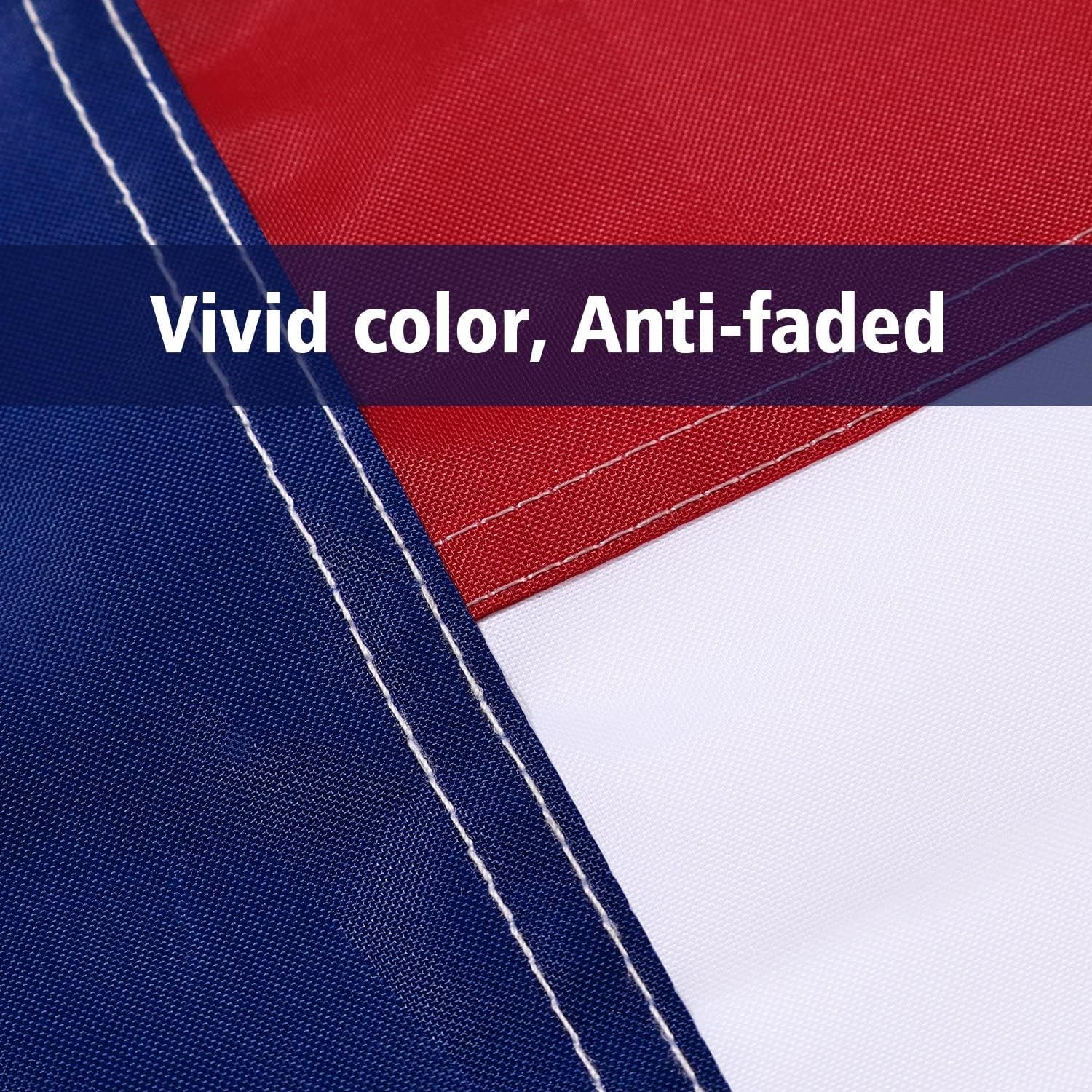 American Flag 5X8, USA Flags for Outdoor Indoor, 420D Heavy Duty Durable, Deluxe Embroidered Stars, Brass Grommets, Sewn Stripes, Vivid Color, Fade Resistant and Waterproof (5X8 FT USA FLAG)