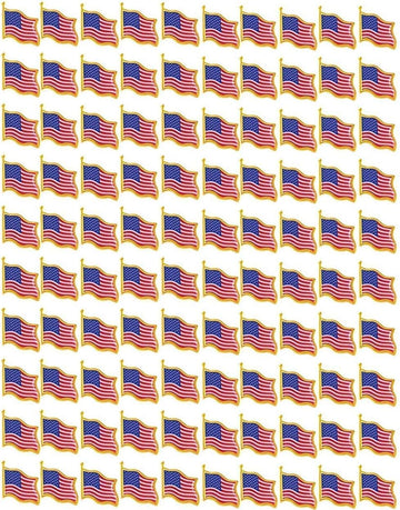 TANG SONG American Flag Lapel Pins - Solid Metal USA Flag Lapel Pins Badge Pins Brooch for Suit Jacket