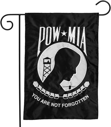 Briarwood Lane POW Applique & Embroidered Garden Flag POW/MIA 12.5" X 18"