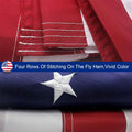 12X18 FT Extra Large American Flag Made in USA, Best Embroidered Stars and Sewn Stripes, 420D Heavy Duty Oxford Nylon, Suitable for Outdoor High Winds Areas (American Flag 12X18 FT)