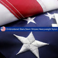12X18 FT Extra Large American Flag Made in USA, Best Embroidered Stars and Sewn Stripes, 420D Heavy Duty Oxford Nylon, Suitable for Outdoor High Winds Areas (American Flag 12X18 FT)