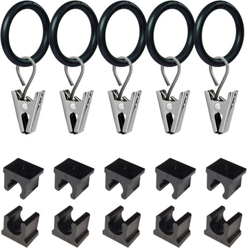 Garden Flag Clips and Stoppers,Tiger Clip with Ring and U Clamp(For 8Mm Rod),Anti Wind Accessories for Garden Flag Holder