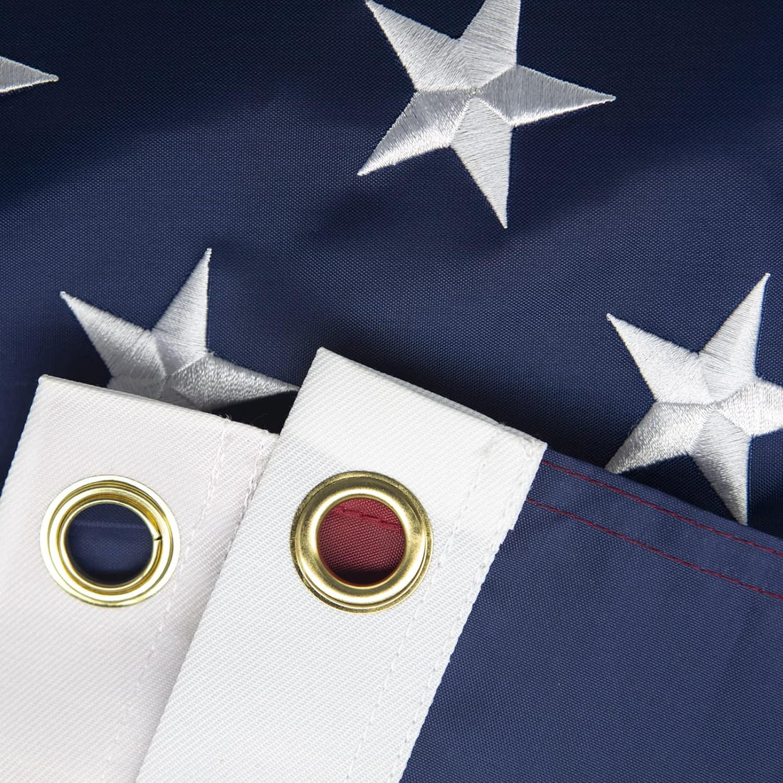 2.5X4 American Flag Made in USA, Best Embroidered Stars and Sewn Stripes, 210D Heavy Duty Oxford Nylon, Suitable for Outdoor High Winds Areas (American Flag 2.5X4 FT)