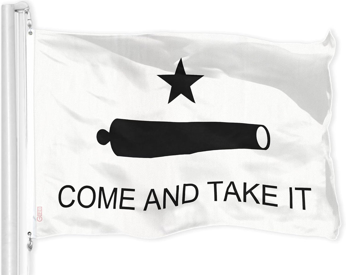G128 Come and Take It Cannon Flag | 3X5 Ft | Liteweave Pro Series Printed 150D Polyester | Historical Flag, Indoor/Outdoor, Vibrant Colors, Thicker and More Durable than 100D 75D Polyester