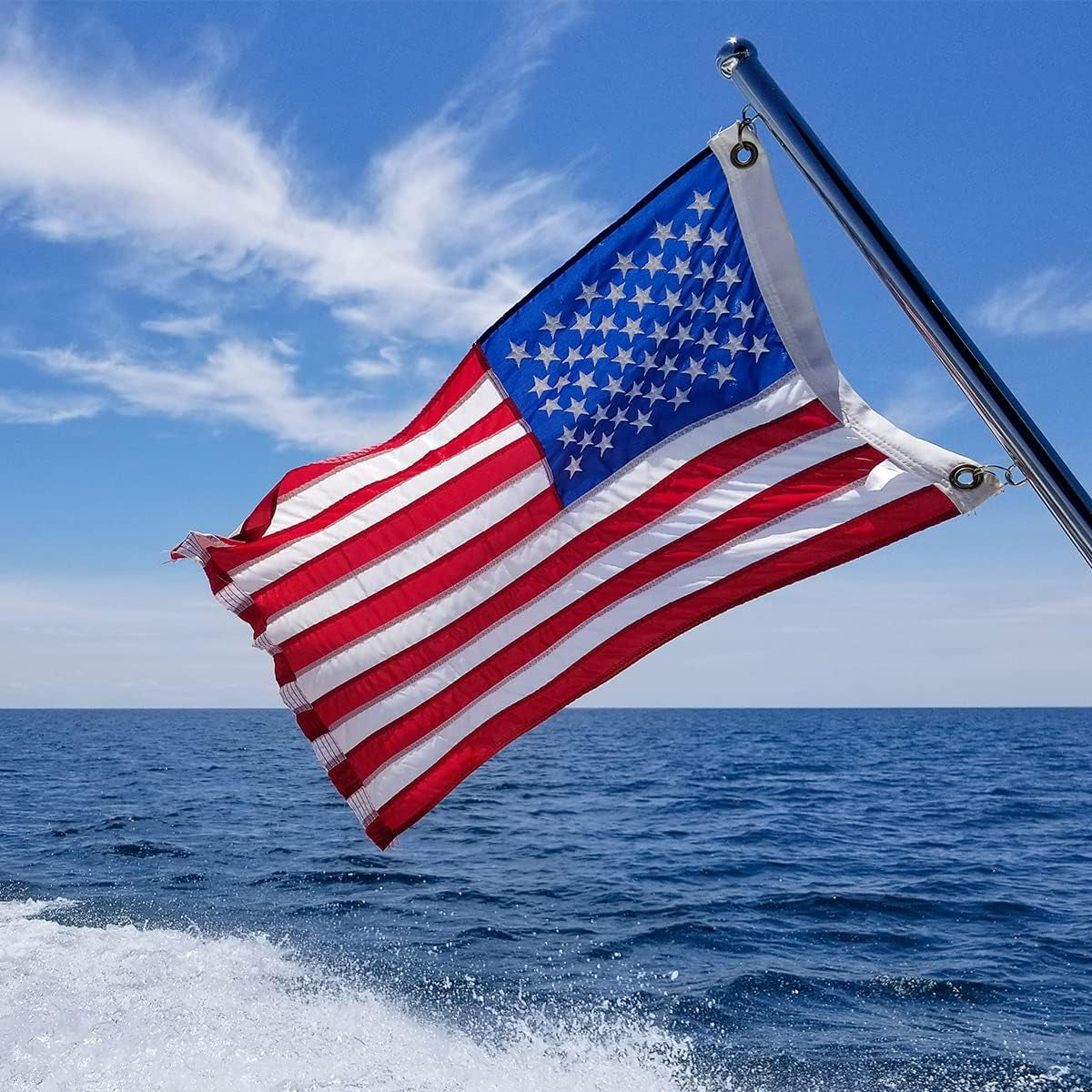 American Flag 2.5X4 FT Outdoor Heavy Duty - Premium USA Flag 2.5X4 Ft - US Flag with Embroidered Stars and Sewn Stripes (Premium 2.5X4 FT USA Flag)