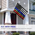 Anley Fly Breeze 3X5 Foot Thin Blue Red and Green Line USA Polyester Flag - Vivid Color and Fade Proof - Honoring Police Officers Firefighter and Border Patrol Agents Polyester Flags 3 X 5 Ft
