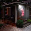 MEIHONG Solar Flag Pole Light, Solar Powered Flag Lights Outdoor Dusk to Dawn for Outdoor 1-1.2