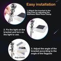 Solar Flag Pole Light, Bright Warm White 3000K Flagpole Light Upgrade Solar Powered for 5Ft 6Ft Flag Pole, Outdoor Dusk to Dawn Led Solar Lights, outside House Garden Yard American Flags Decor,Black