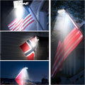 Solar Flag Pole Light, Bright Warm White 3000K Flagpole Light Upgrade Solar Powered for 5Ft 6Ft Flag Pole, Outdoor Dusk to Dawn Led Solar Lights, outside House Garden Yard American Flags Decor,Black