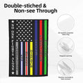 No One Fights Alone Multi Thin Line First Responders Double Sided Vertical Garden Flag 12 X 18 Inch Indoors Outdoors Perfect Decoration