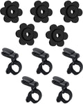 HOOSUN 10 Pack Garden Flag Clips and Stoppers,Tiger Clips for Garden Flag Holders,Garden Flag Rubber Stoppers,Garden Flag Holder Clips for Small Flags,Garden Flag Accessories Decorative Flag Holder