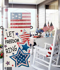 4Th of July Garden Flags 12X18 Inch Double Sided, Patriotic Stars LET FREEDOM RING Yard Flag, Small Independence Day Decoration for Outside