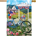 Patriotic Bicycle Summer Everyday House Flag 40