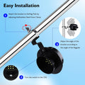 Flag Pole Light Solar Powered Outdoor Top Mounted Flagpole Solar Light, Metal Clamps Fits 1”To 1.5”Flagstaff , Brightest Flagpole Lights 13 LED Dusk to Dawn for Wall-Mount Spinning Flag Poles BLACK Y