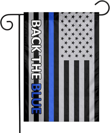 Back the Blue Police Line Flag Garden Flag House Banner - 12 X 18 Inch