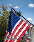 6 Ft Flag Pole for House - Heavy-Duty Aluminum Tangle Free Spinning Flagpole with Metal Mounting Rings - New Enhanced Design Outdoor Wall Mount Flagpole for Residential or Commercial (Silver, 6')
