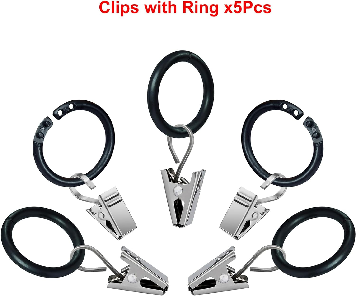 Garden Flag Clips and Stoppers,Tiger Clip with Ring and U Clamp(For 6Mm Rod),Anti Wind Accessories for Garden Flag Holder