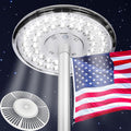 Flag Pole Light Solar Powered Spotlight Outdoor, 48 LED IP67 Waterproof Solar Flag Pole Light up to 12 Hours, Top Mounted Flag Pole Solar Light, Gold Shade