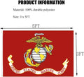 US Marine Corps USMC Flag 3X5 Outdoor Double Sided - Heavy Duty Polyester US Military Army Flags Long Lasting with 2 Brass Grommets…