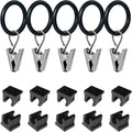 Garden Flag Clips and Stoppers,Tiger Clip with Ring and U Clamp(For 6Mm Rod),Anti Wind Accessories for Garden Flag Holder