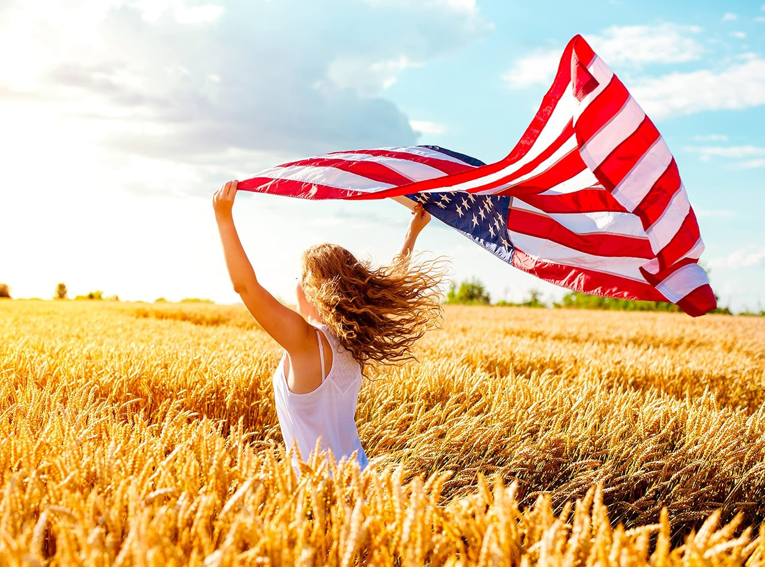 American Flag 3X5 Outdoor Heavy Duty, Embroidered Stars Flag the Strongest Longest Lasting Thicken Nylon Tough Durable 3X5 Ft American Flag American Flag 3X5 Best in Usa Quality High Nice Flag,Well
