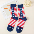 ZXGXLAW American USA Flag Socks Funny Men Women 4Th July Middle Star and Stripe Patriotic Freedom Day Gifts