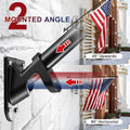 Flag Pole for House with American Flag-Black Flagpoles Residential Kit with 5FT Tangle Free Metal Flag Poles,3X5 Embroidered US Flag and Holder Bracket,Stainless Steel for outside Porch,Outdoor,Boat