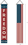 4Th of July Decorations Outdoor Patriotic Memorial Day Decor, Independence Day Veterans Day Labor Day Hanging American Flag and Banner, Stars and Stripes Porch Sign Party Supplies - Red White Blue 2024