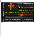 No One Fights Alone Multi Thin Line First Responder Flag 3X5 Ft Banner Indoor Outdoor Perfect Decoration