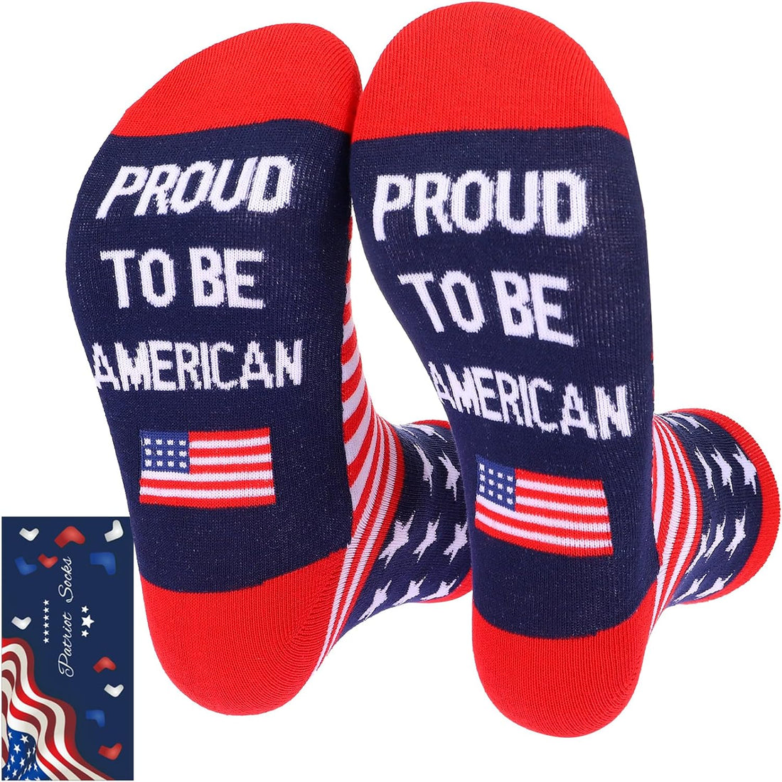 ZXGXLAW American USA Flag Socks Funny Men Women 4Th July Middle Star and Stripe Patriotic Freedom Day Gifts