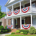 3 Pack 3X6 Ft American Flag Bunting, US Pleated Fan Flag 4Th of July Decorations Outdoor,Fourth of July Patriotic Bunting Flag with Zip Ties for Independence Day Memorial Day Decoration