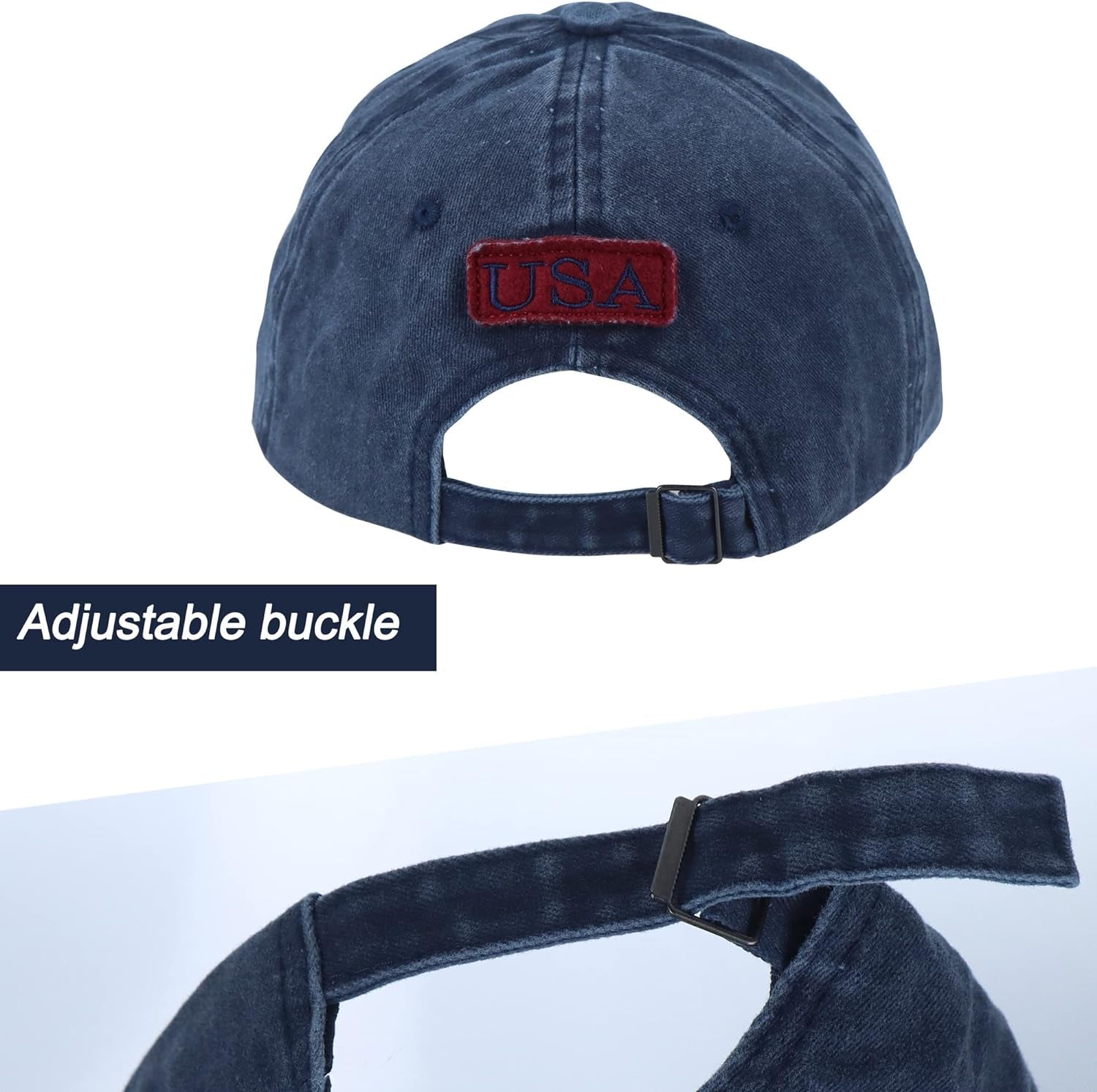 American Flag Hat, Vintage Distressed Cotton Dad Hat Baseball Cap USA Adjustable Patriotic Hat for Men Women