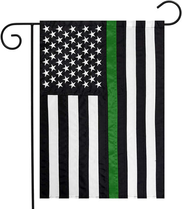 Briarwood Lane Thin Green Line Applique & Embroidered Garden Flag Military Support 12.5" X 18"