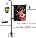 Garden Flag Stand and Shepherd Hook,76 Inch Garden Flag Pole Holder for 28 X 40 Inch Garden Flags with Tiger Clip and Spring Stoppers for Bird-Feeder Plant-Hook Garden-Stake Seasonal Flags 1 Pack