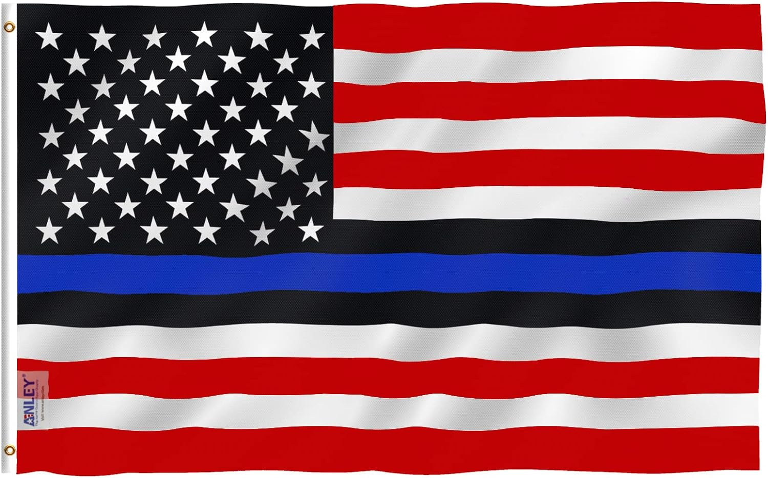 ANLEY Fly Breeze 3X5 Foot Blue Lives Matter American USA Police Flag - Vivid Color and Fade Proof - Honoring Law Enforcement Officers Flags 3 X 5 Ft