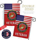 US Marine Corps Veteran House Flag - Pack Armed Forces USMC Semper Fi United State American Military Retire Official Support Our Troops - Banner Small Garden Yard Gift Double-Sided 28 X 40