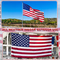 American Flag 3X5 Ft Deluxe Super Tough Series, Heavy Duty Spun Polyester Flags for Outside, All Weather US Flag Made in USA High Wind with Embroidered Stars, Tearproof, Water Resistant for Outdoor