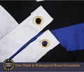 Homissor Thin Blue Line Flag Cotton Police Flags 3X5 Ft Embroidered Star Heavy Duty Back the Blue Flag Stripe Blue Line Lives Matter Flags Banner with 2 Brass Grommets