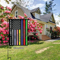 No One Fights Alone Multi Thin Line First Responders Double Sided Vertical Garden Flag 12 X 18 Inch Indoors Outdoors Perfect Decoration