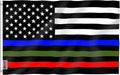 Anley Fly Breeze 3X5 Foot Thin Blue Red and Green Line USA Polyester Flag - Vivid Color and Fade Proof - Honoring Police Officers Firefighter and Border Patrol Agents Polyester Flags 3 X 5 Ft