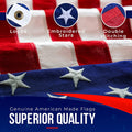 American Flag for outside 2X3 - USA Flag, Heavy Duty American Flag with Embroidered Stars and Sewn Stripes American Flags for Outdoor Made in USA High Wind- All Weather Flags