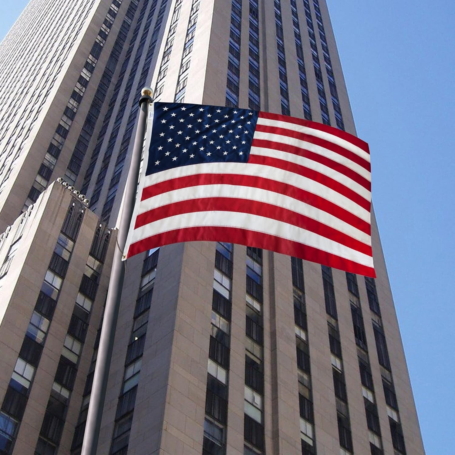 Valley Forge American Flag - 100% Made in the USA - 5' X 8' Ft - Koralex II 2-Ply Polyester - Sturdy, Durable and Patriotic - Great for Gardens, Homes, Patios and Cars Flag