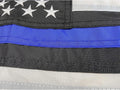 Homissor Thin Blue Line Flags 12X18 Outdoor - Embroidered Stars Police Boat Flag, Heavy Duty Back the Blue Flag Stripe Blue Line Lives Matter Flags Banner with 2 Brass Grommets