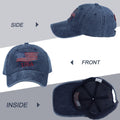 American Flag Hat, Vintage Distressed Cotton Dad Hat Baseball Cap USA Adjustable Patriotic Hat for Men Women