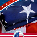American Flag 2.5X4 Ft Pole Sleeve Banner Style-Embroidered Stars,Sewn Stripes,Uv Protected,Heavy Duty Durable Nylon USA US Outdoor Indoor Flags (Pole NOT Included)