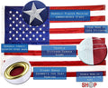 Set of Heavy Duty American Flag 3X5 with POWMIA Flag, You Are Not Forgotten Prisoner of War Missing in Action, for Outside, Indoor Flag