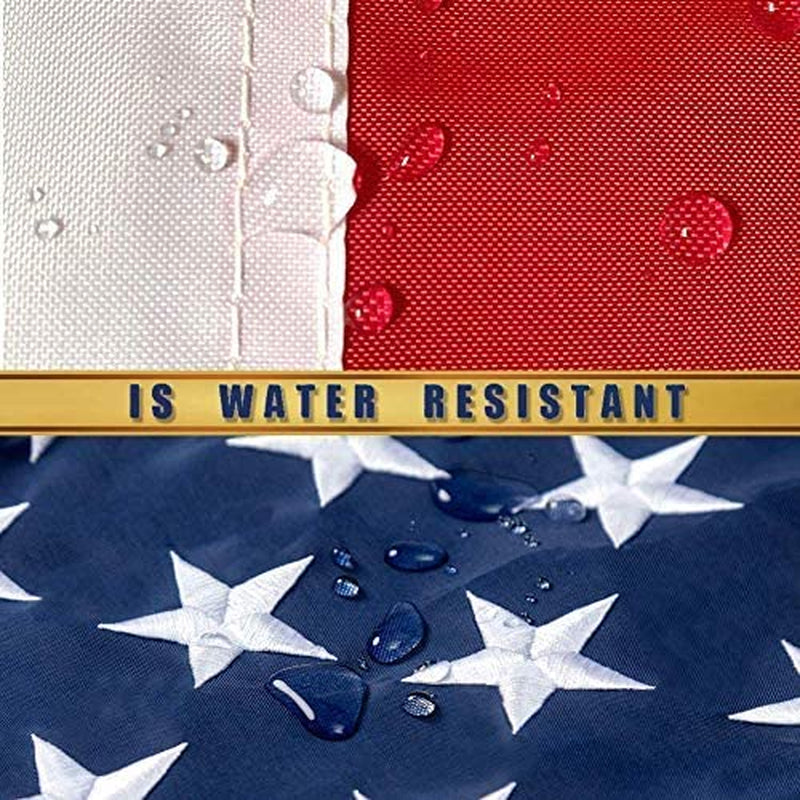 TNS This 3X5 FT Outdoor Embroidered American Flag（2Pcs） Is the Most Durable, Luxury Embroidered Star with Brightly Colored Brass Grommets…